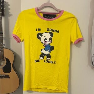 Marc Jacobs I’m gonna die lonely yellow tee shirt